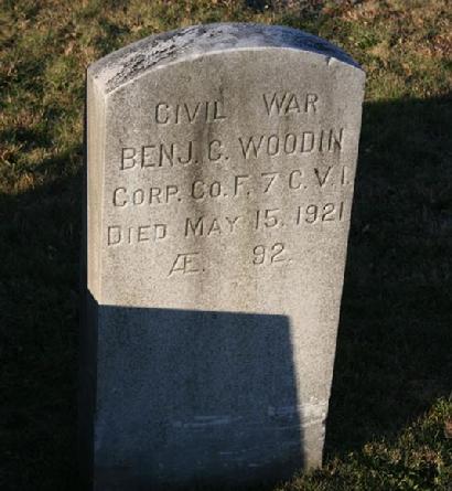 Grave of Benjamin Woodin 